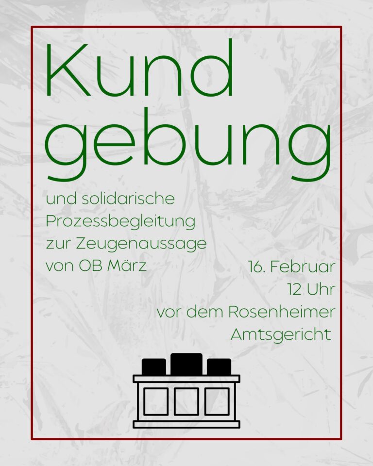 Gegen die Kriminalisierung von demokratisch engagiertem Protest!