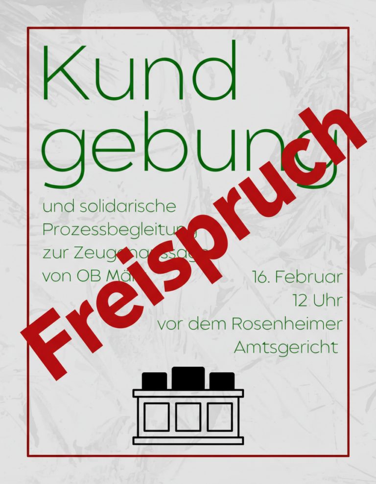 Gegen die Kriminalisierung von demokratisch engagiertem Protest!