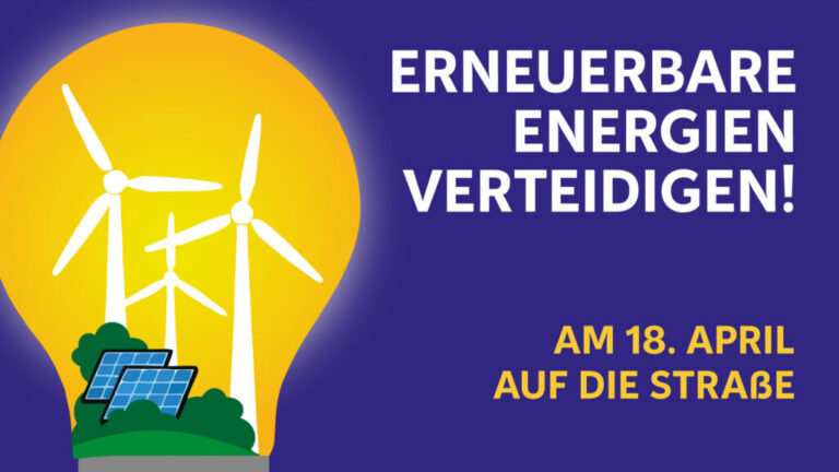 Erneuerbare Energien verteidigen